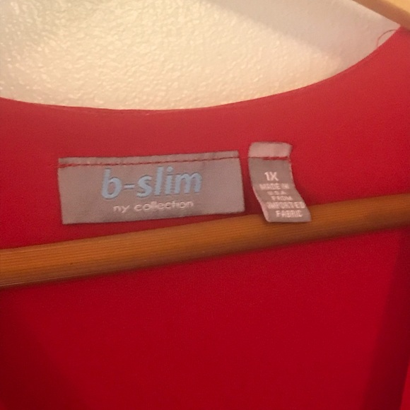 Hot💄 red 1X B-Slim NY Collection wrap dress - Picture 2 of 2